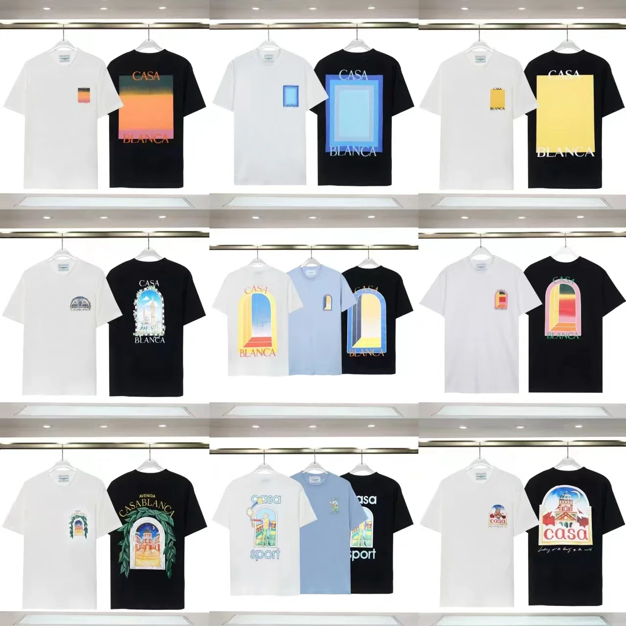 Casablanca Multi-Design Graphic T-Shirts