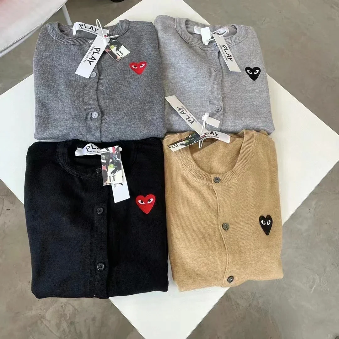 CDG Play Heart Cardigan Knitwear