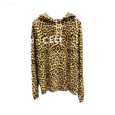 Celine Leopard Print Hoodie
