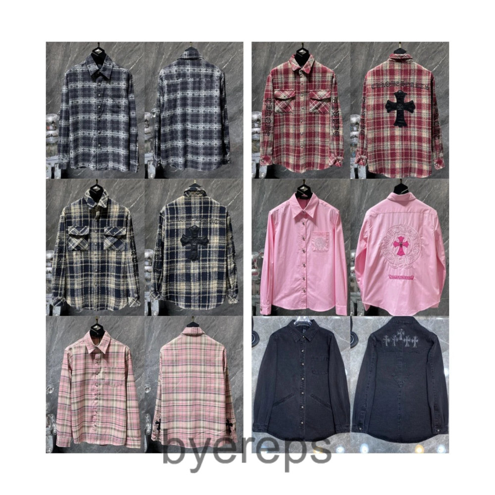 Chrome Hearts Cross Flannels (blue, red, grey)