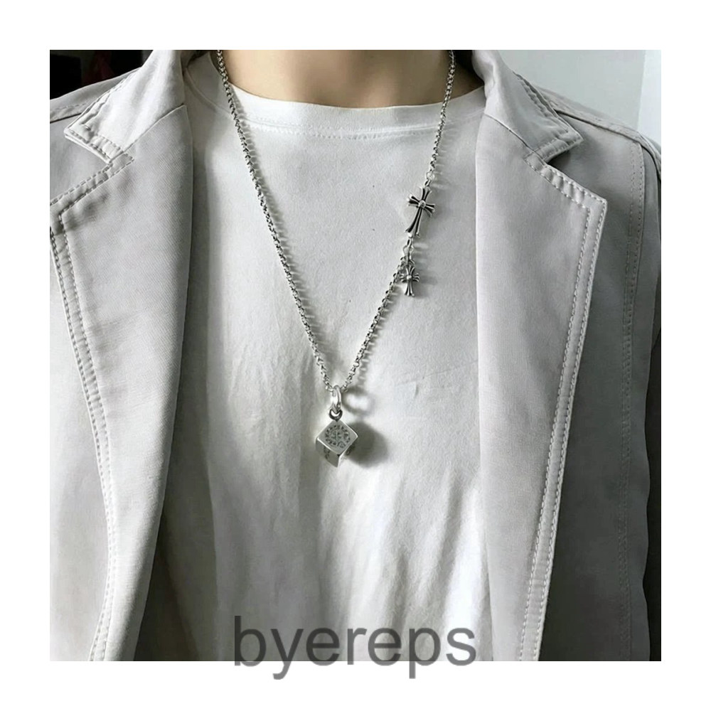 Chrome hearts cube necklace