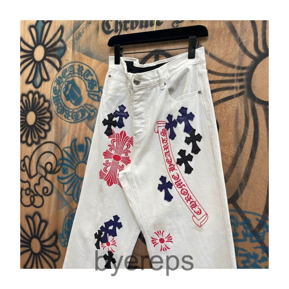 Chrome Hearts Leather Patch Jeans — photo 3 of 4