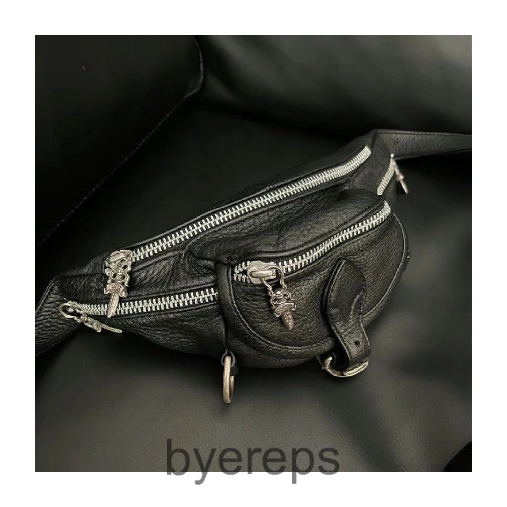 Chrome Hearts Leather Side Bag