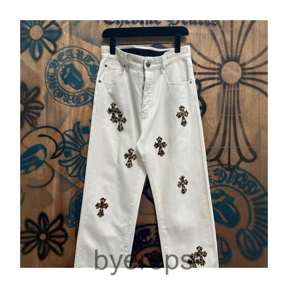 Chrome Hearts Leopard Cross Patch Jeans — photo 2 of 4