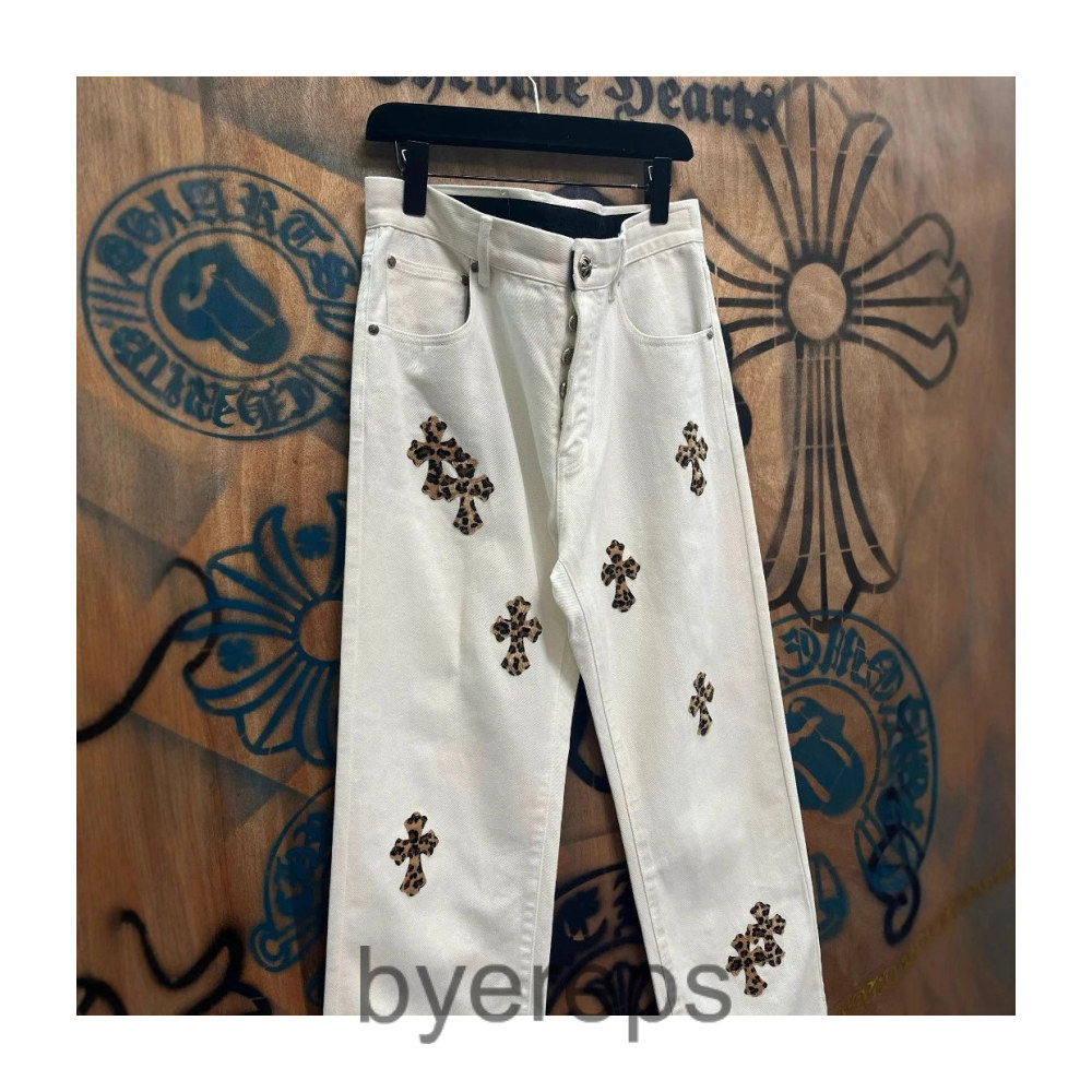 Chrome Hearts Leopard Cross Patch Jeans — photo 3 of 4
