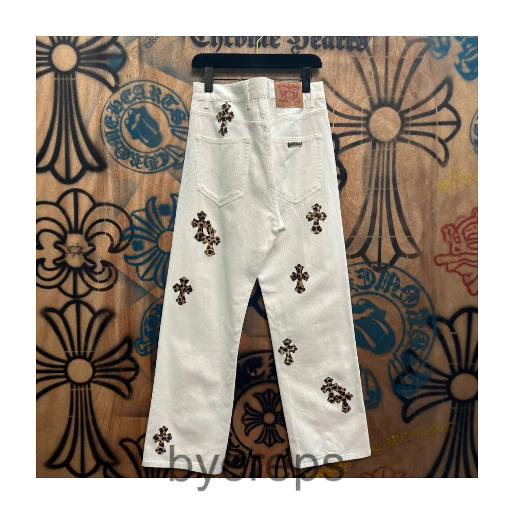 Chrome Hearts Leopard Cross Patch Jeans — photo 4 of 4