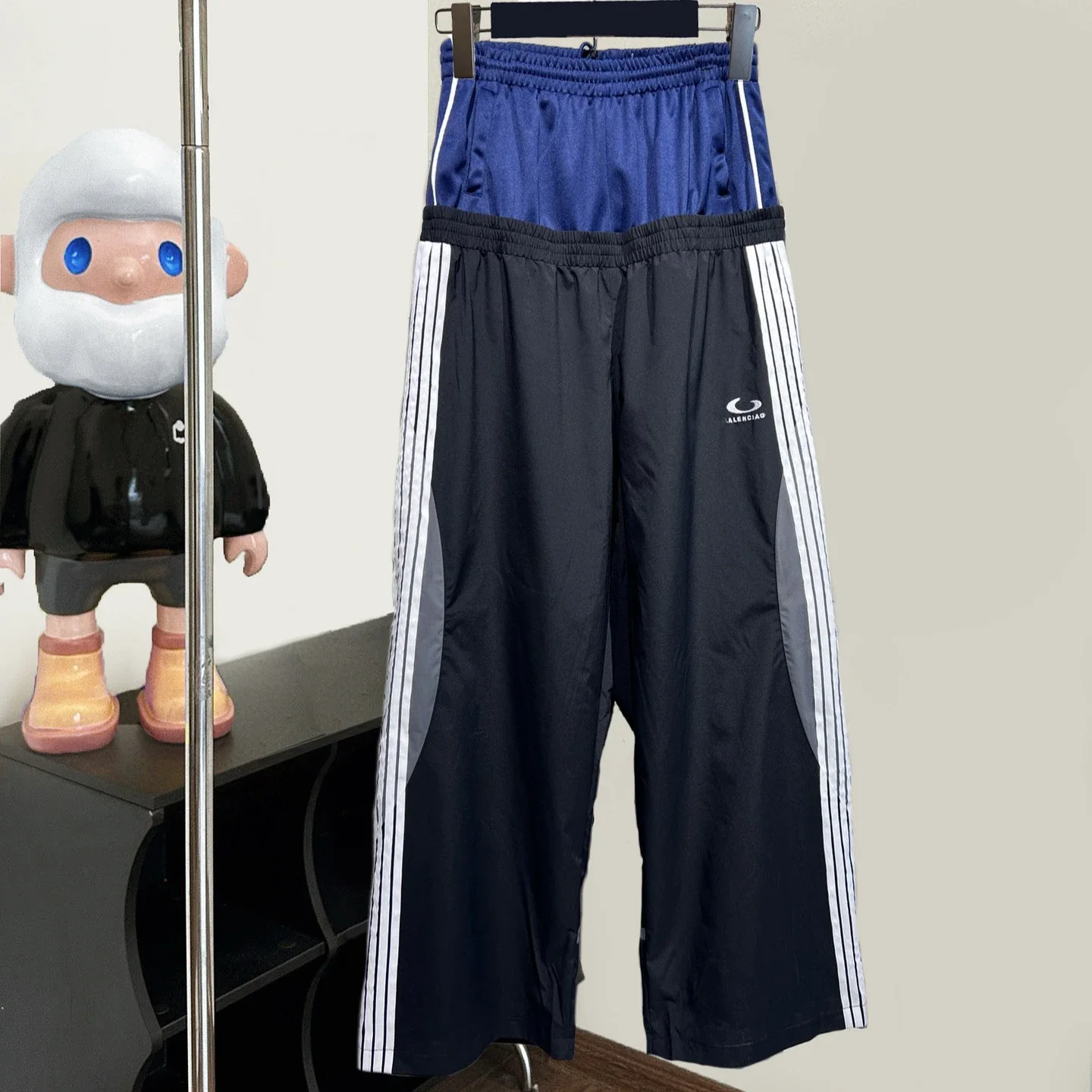 Color-Block Striped Track Pants