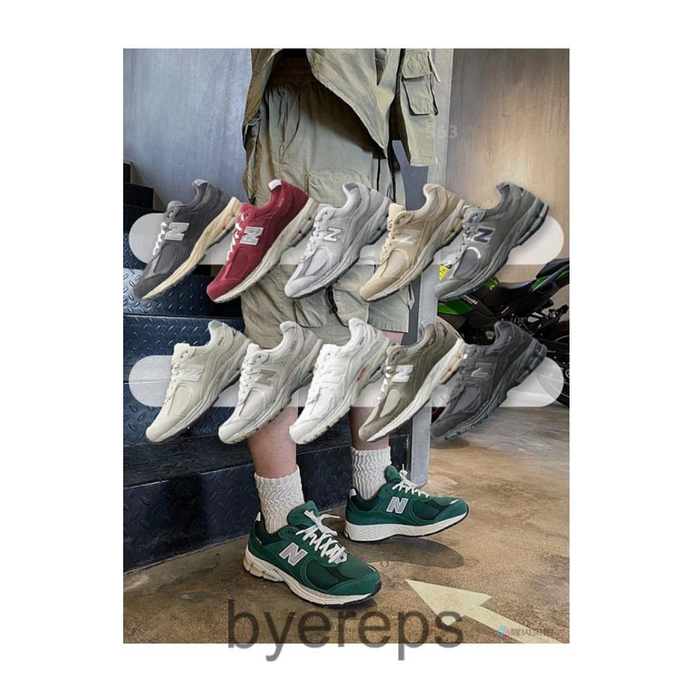 Combination sole nb 2002r vintage jogging shoes daddy shoes running shoes silicone sole suede upper