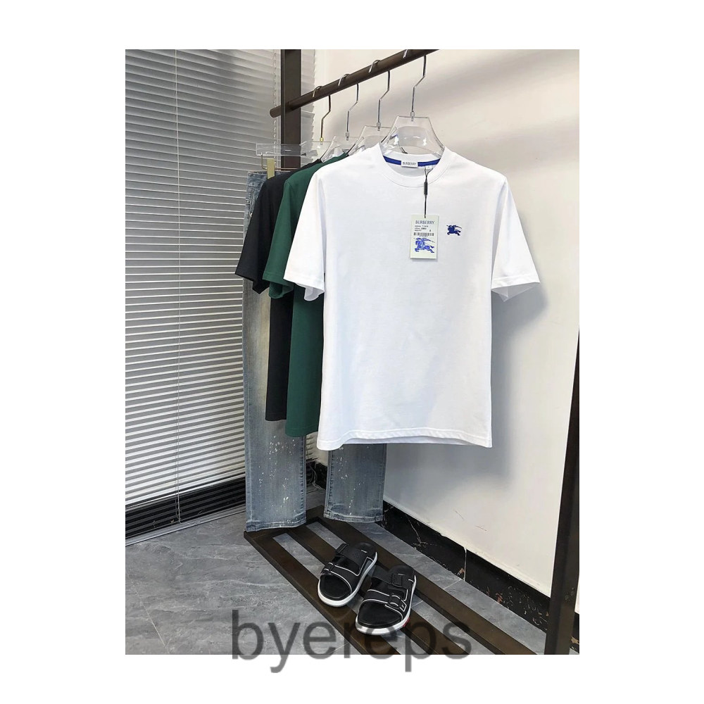 Corner Letter Burberry T-Shirts (black and white) — photo 4 of 4