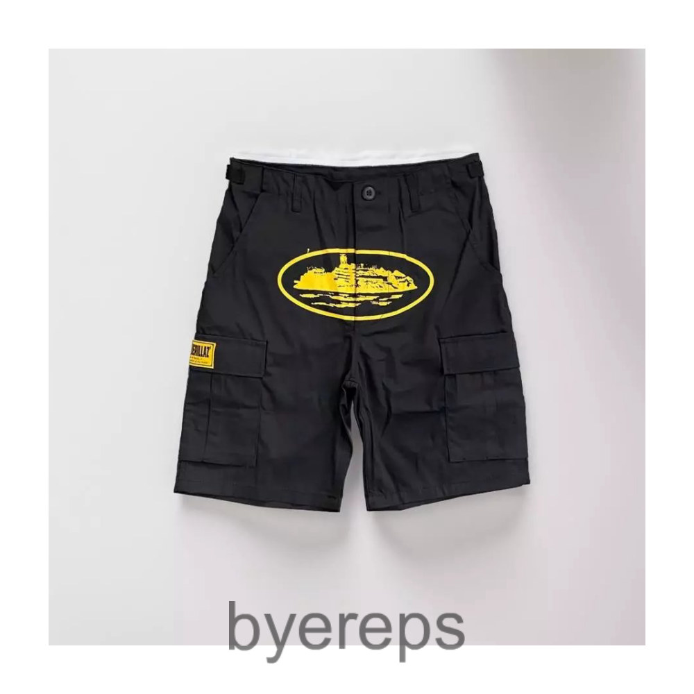 Corteiz classic cargo triple black logo short
