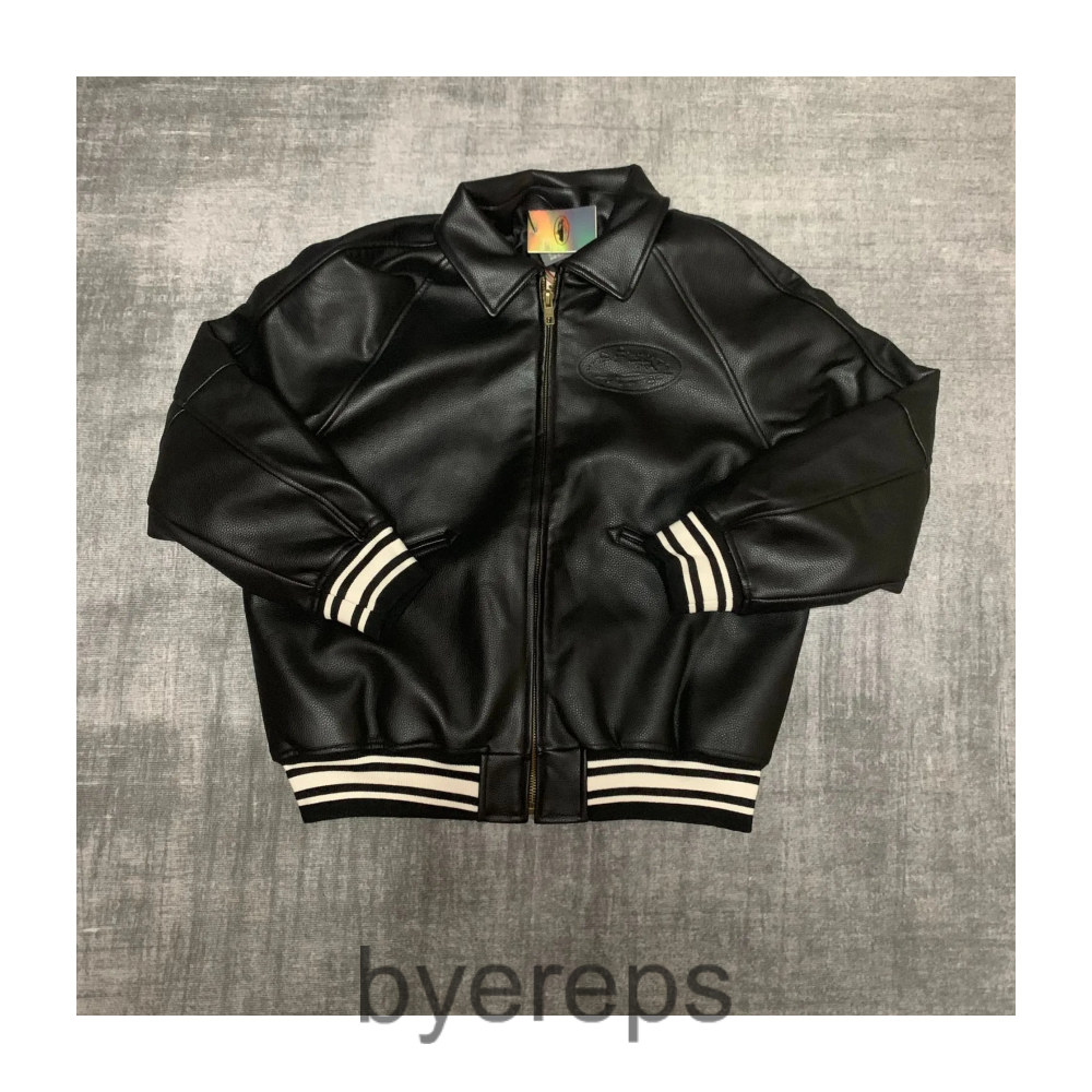 Corteiz leather jacket