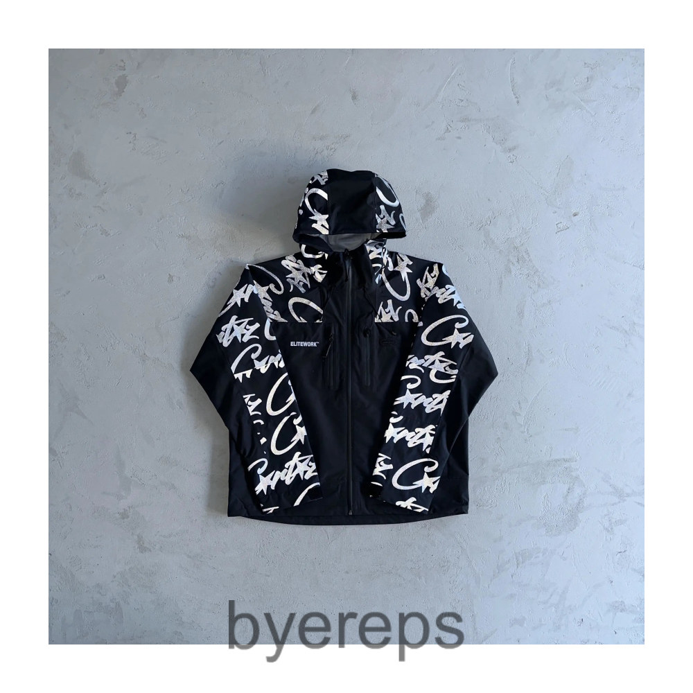 Corteiz Pink Windbreaker with Monogram on Sleeves