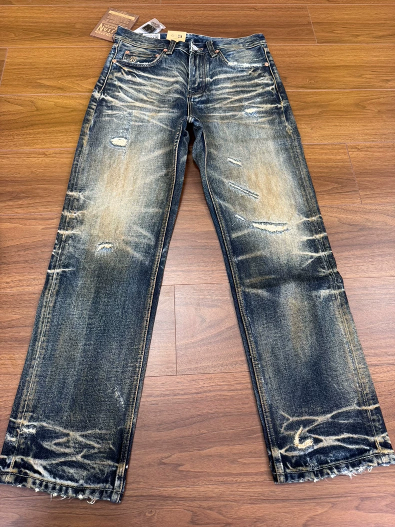 Crazy Washed Straight Fit Jeans