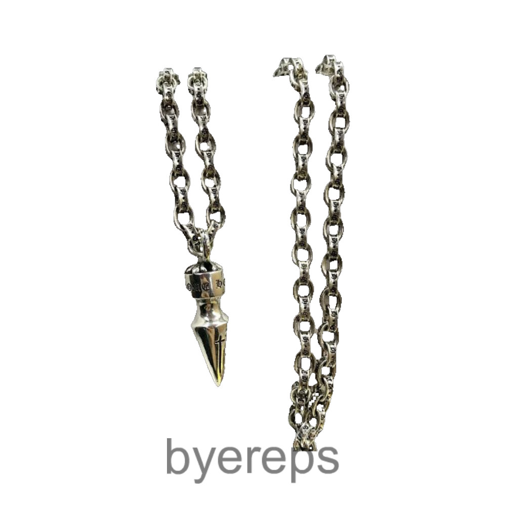 Crone vintage distressed text bullet pendant necklace