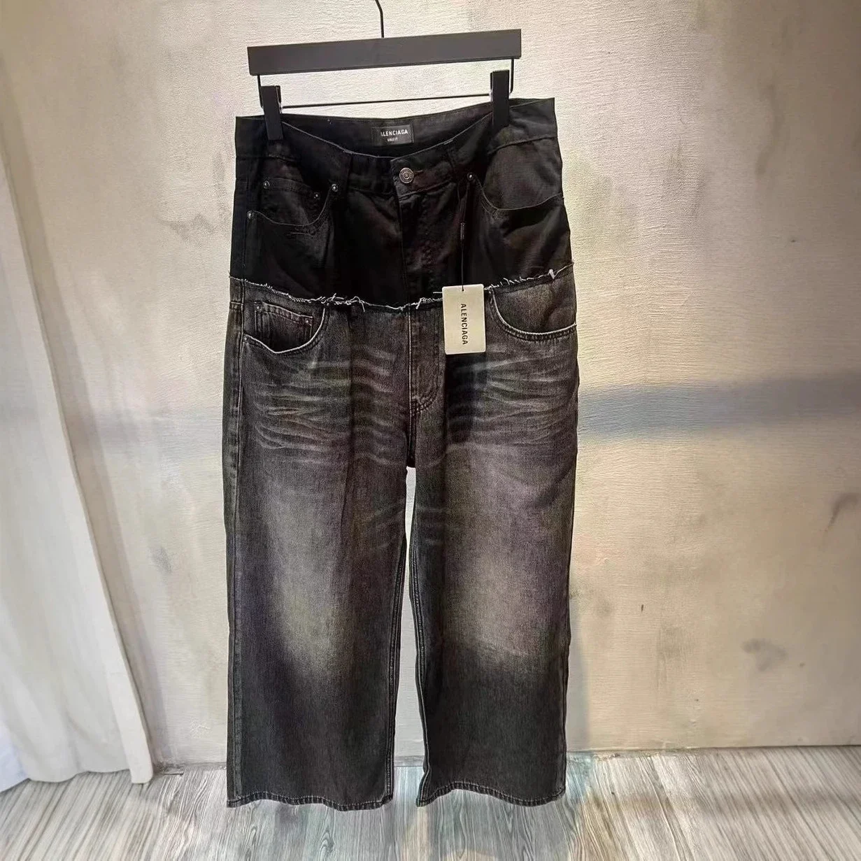 Cut-Up Baggy Jeans