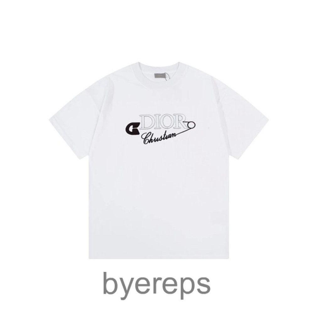 DI0R CD Letter Embroidered T-Shirt