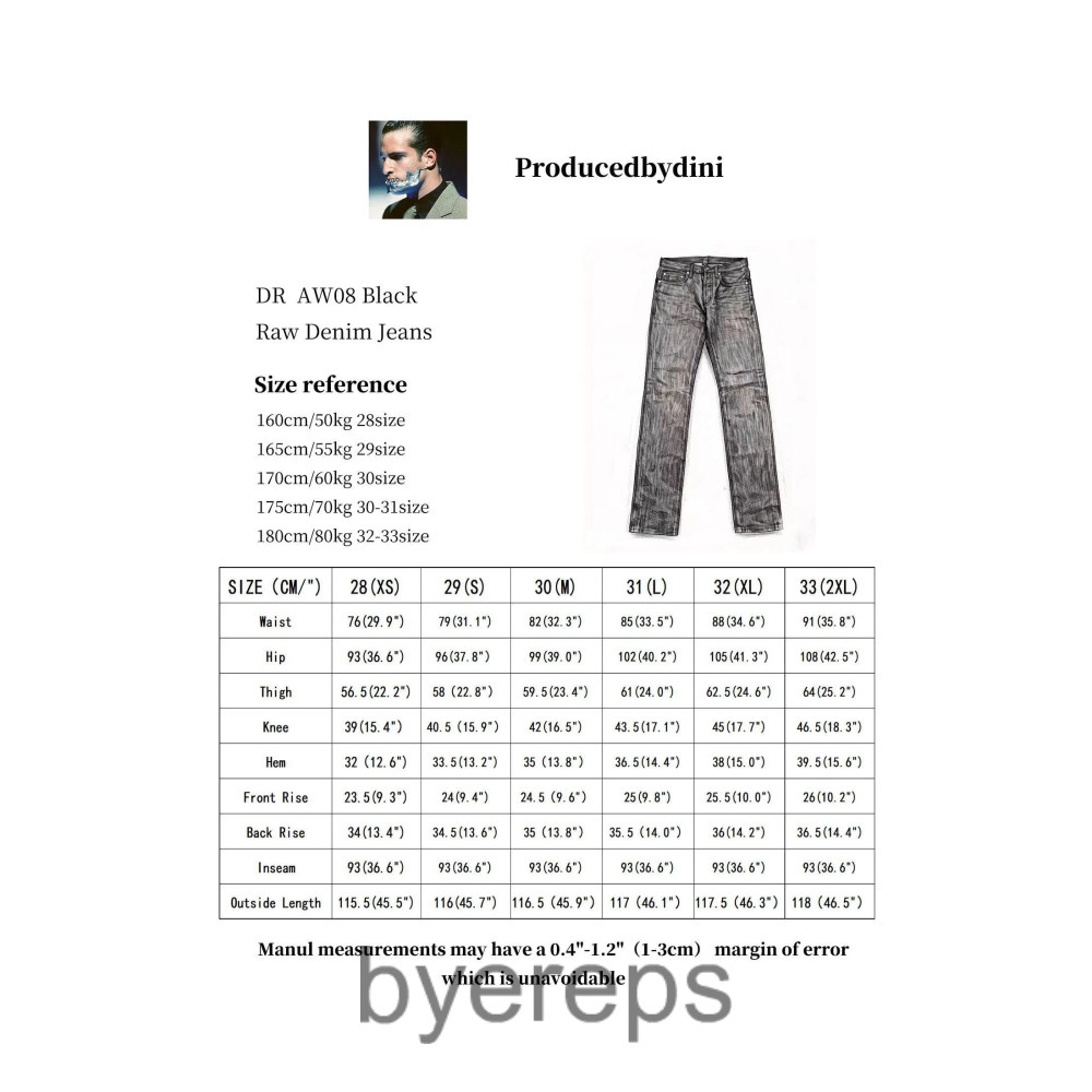 Dior AW08 Raw Denim Jeans