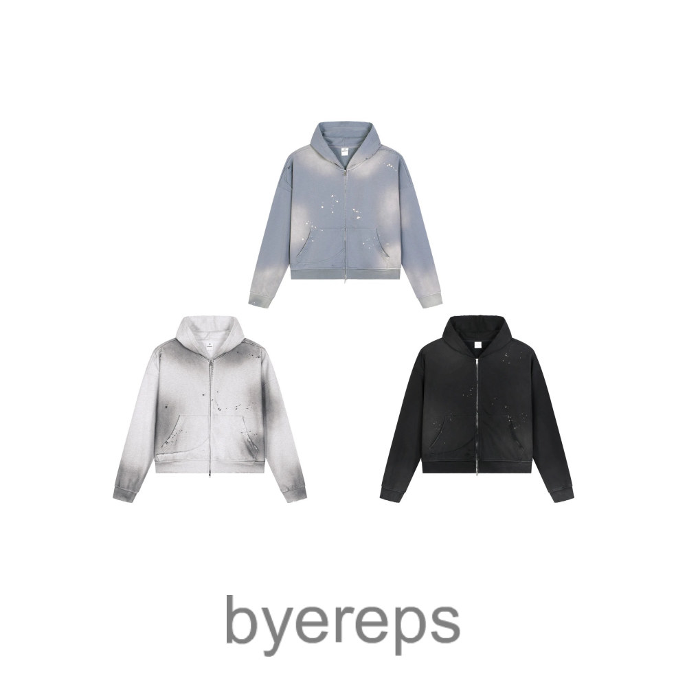 Unbranded Distressed zip-ups 404gsm — photo 2 of 4