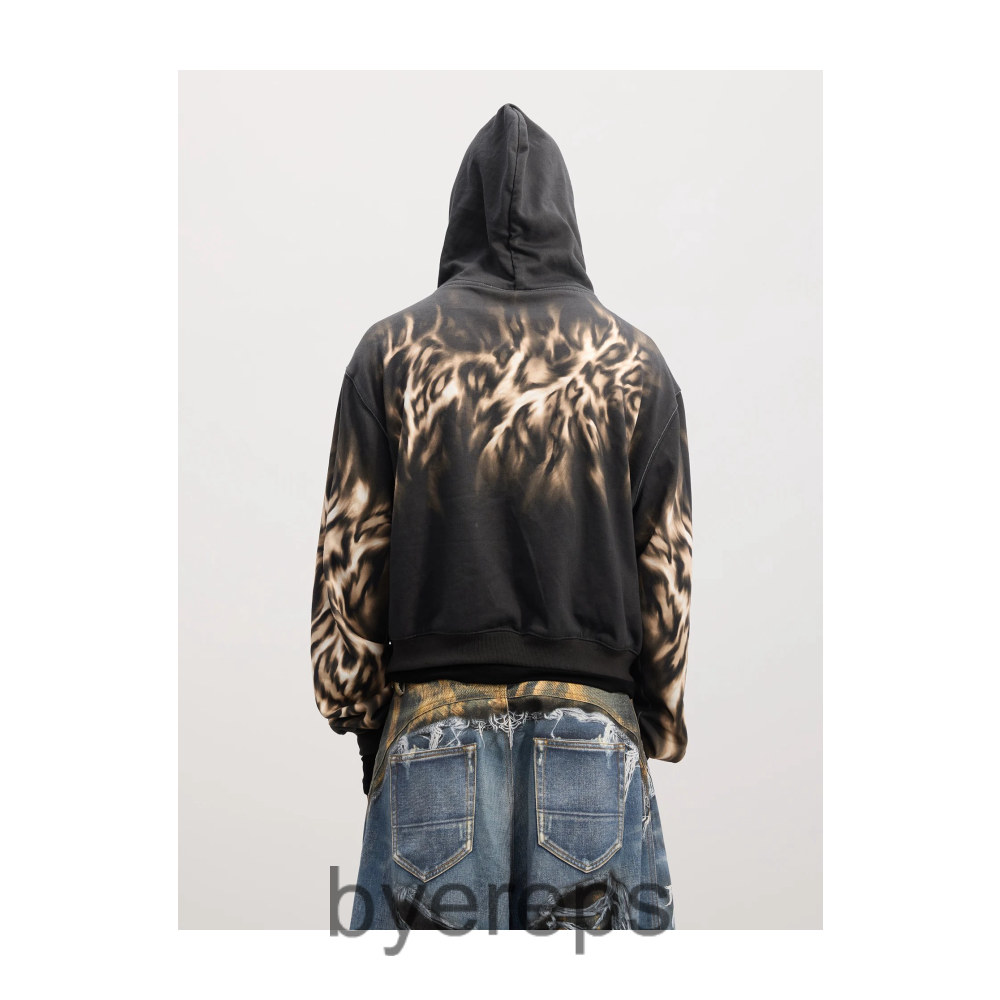 DND4DES leopard embroidery zip-up