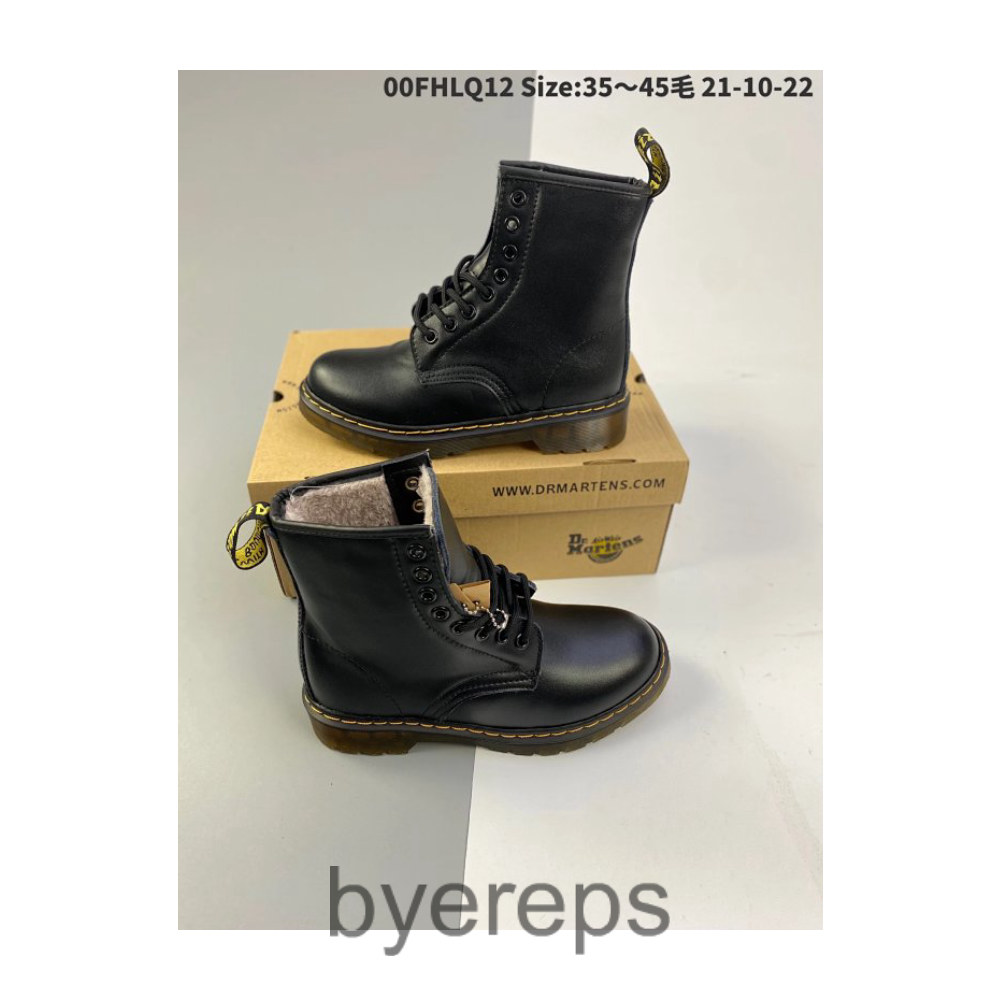 加绒款 Dr.martens 马丁靴1460 男女情侣高帮皮鞋 固特异工艺