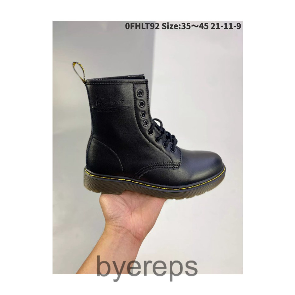 Dr. Martin Martens Martin High-top Retro Eight-hole Lace-up Full Leather Tooling Martin Boots