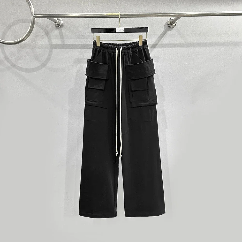 Drawstring Wide Leg Cargo Pants