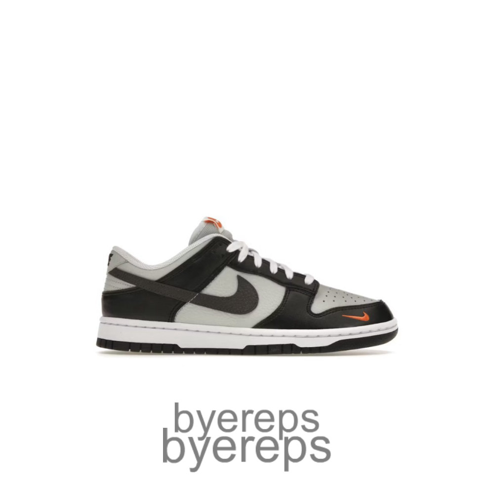 Dunk Low Black Total Orange Mini Swoosh