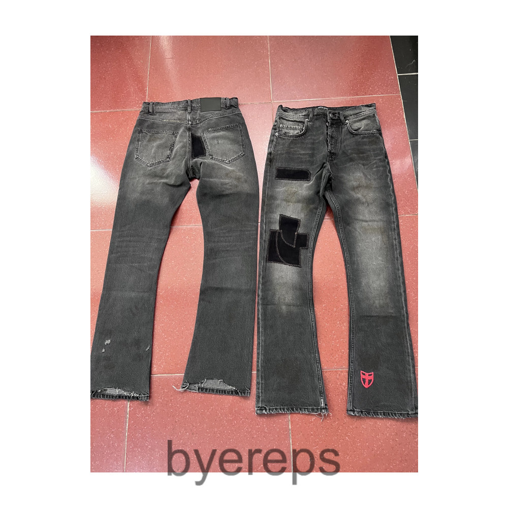 ERD Black Patchwork Denim
