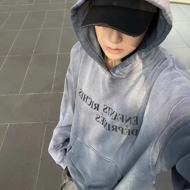 ERD Sun Faded Slogan Hoodie