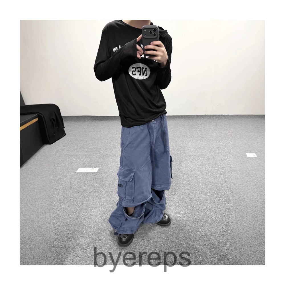 Unbranded ERL Blue Cargo Pants — photo 2 of 4