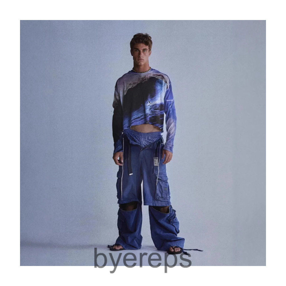 Unbranded ERL Blue Cargo Pants — photo 4 of 4