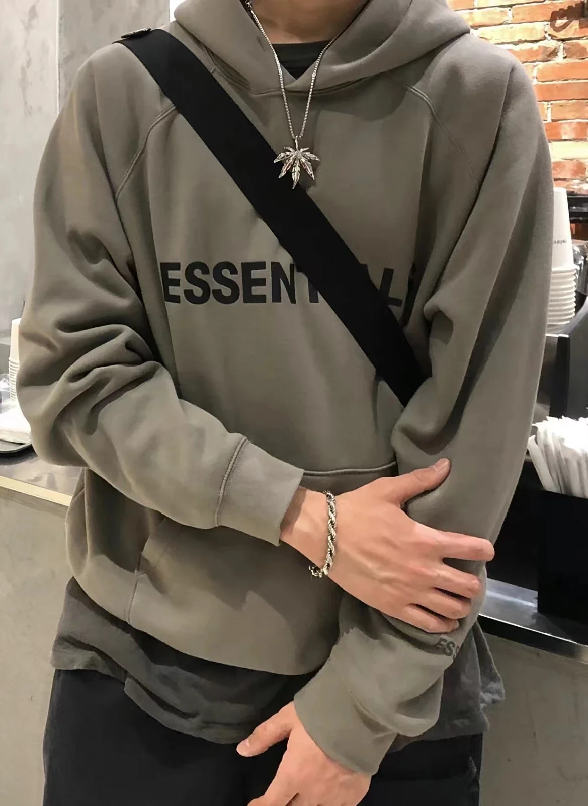 Fear of God Essentials Logo Hoodie
