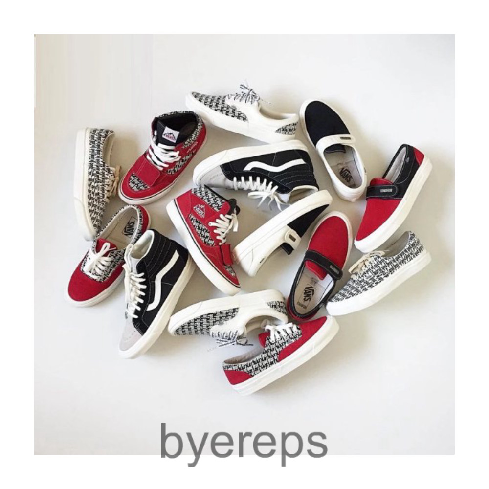 Fear Of God Van co-brand Era 95 Dx Sk8 classic black and white red Fog stitching canvas shoes low-top board shoes
