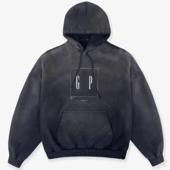 Fear of God x Gap Washed Black Logo Hoodie