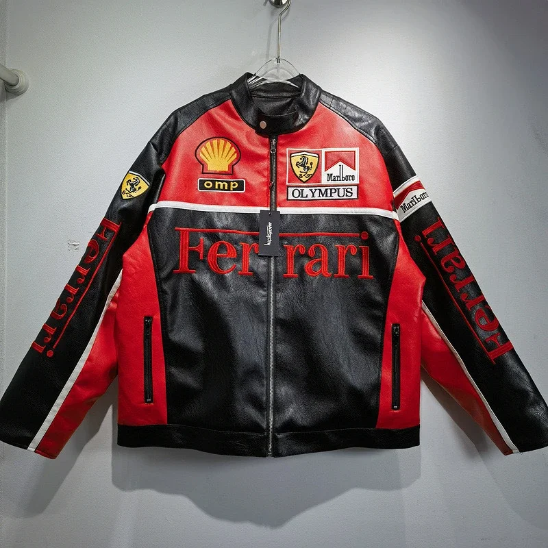 Ferrari Retro Racing Leather Jacket