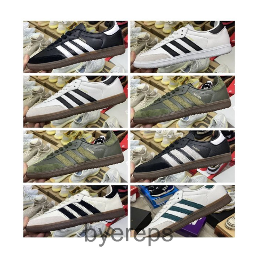 First leather samba OG board shoes samba men's and women's couples white shoes retro Hugh running shoes FW2427