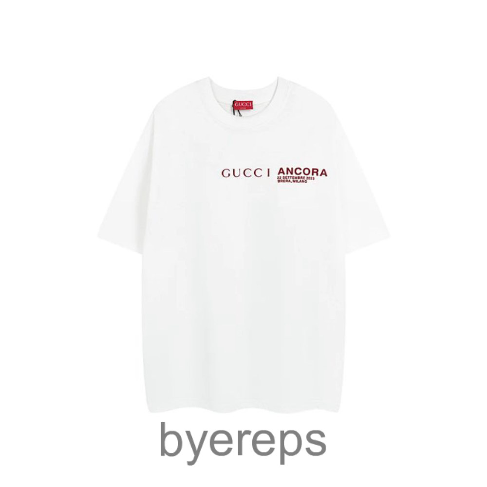 Flocking Print Version Gucc * 24ss Spring/Summer New Ancora Theme T-Shirt