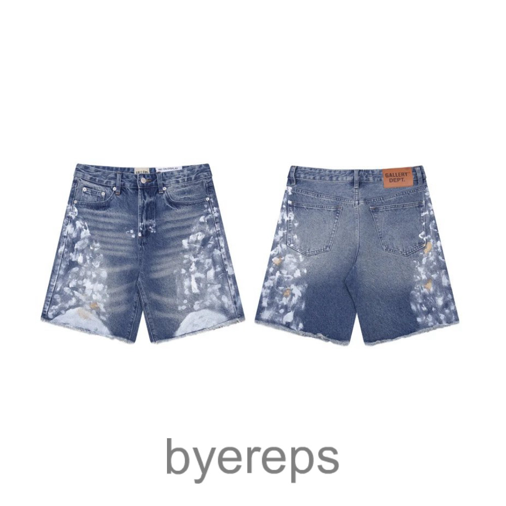 Gallery dept paint splatter jorts