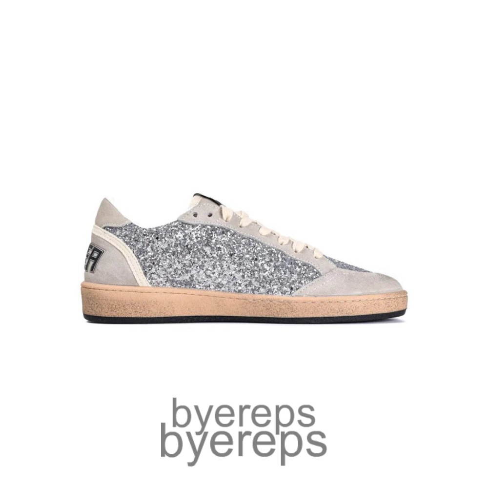 Ggdb Ball Star Sneakers Silver Glitter & Ice-Gray Suede