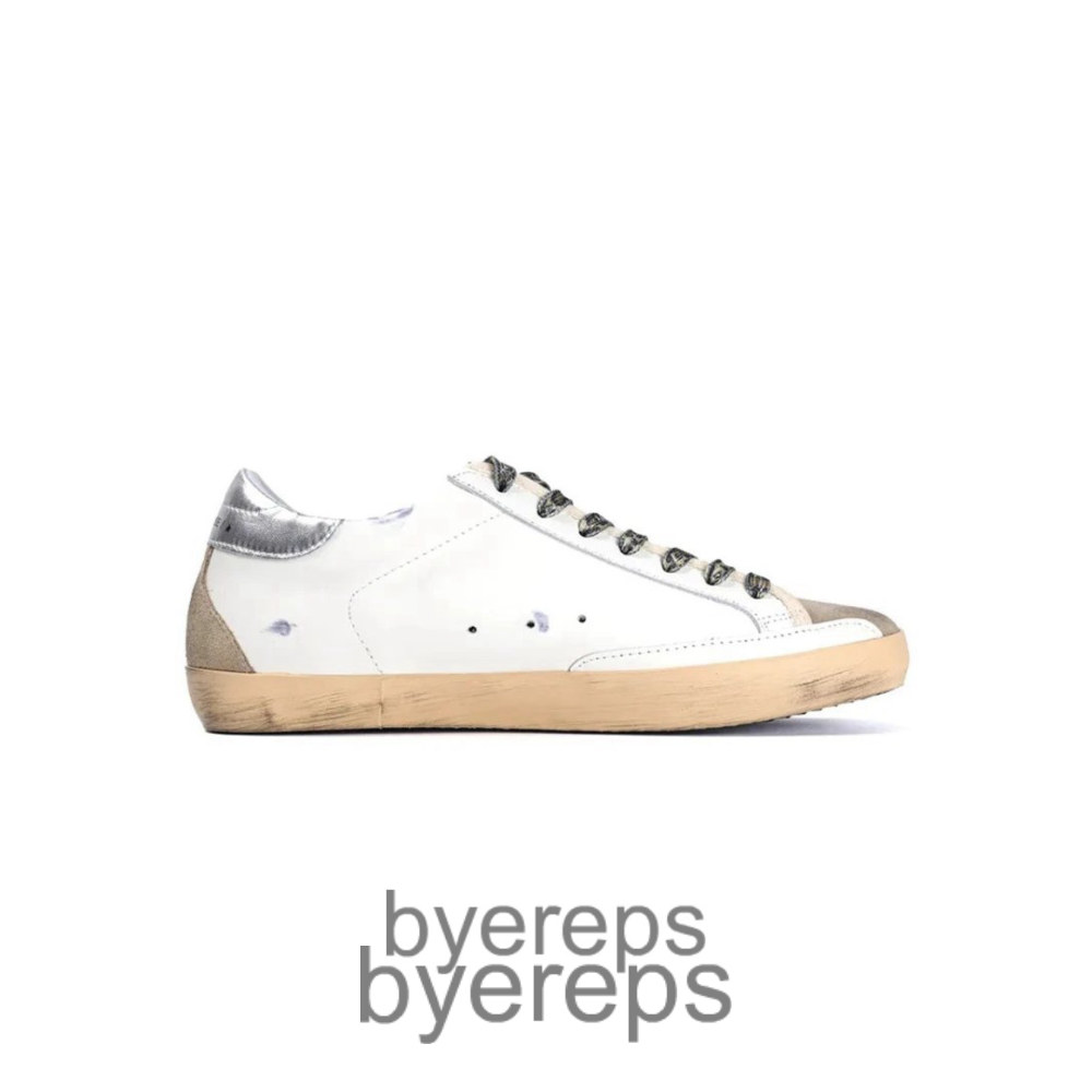 Ggdb Super Star Sneakers White/Silver/Burgundy Glitter