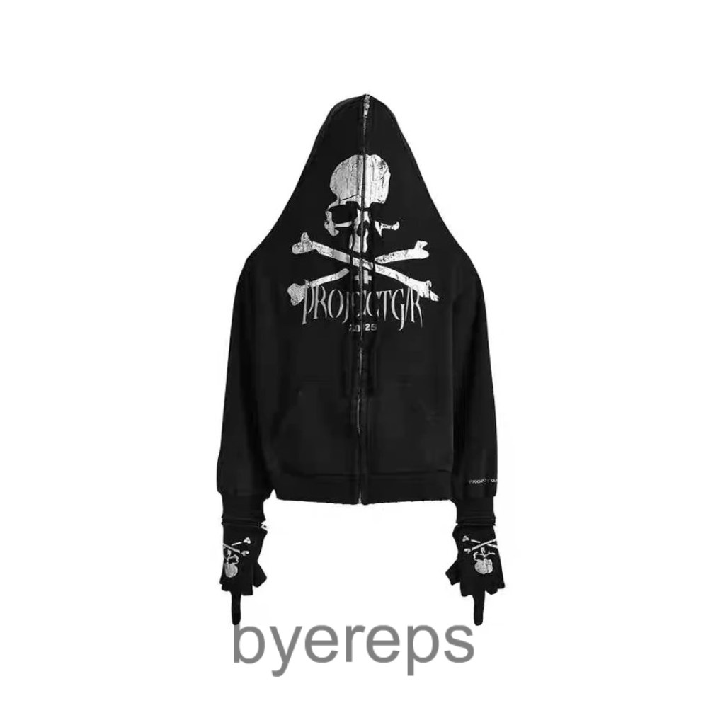 Grailz Project SS24 Skull print zip-up