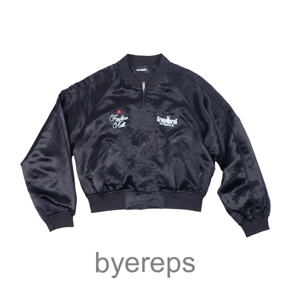 Groupmarek Marekboro Black Acetate Embroidered jacket