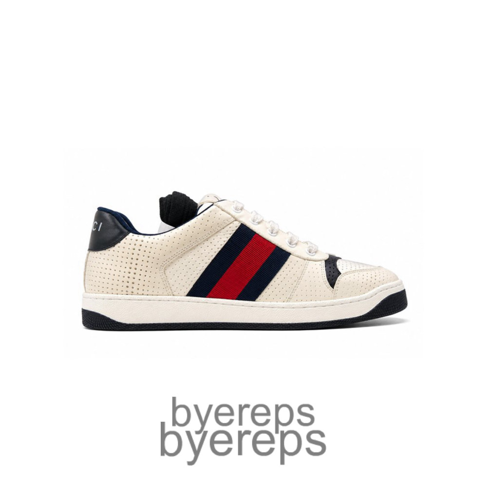 Guci Screener Sneaker White Dark Blue
