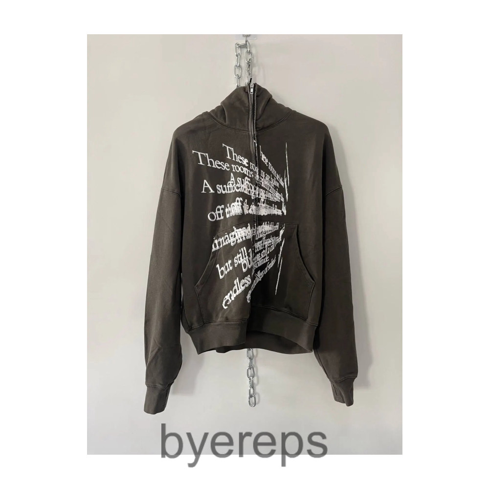 Hell System American print heavyweight zip-up