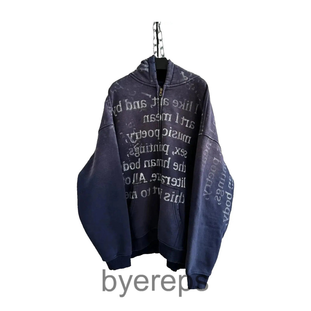 Hell System Slogan heavyweight jacket