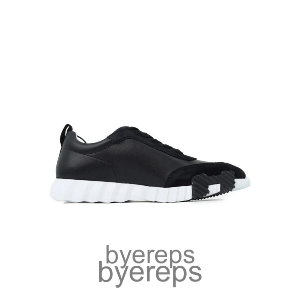 Herms Bouncing Suede Sneaker Black