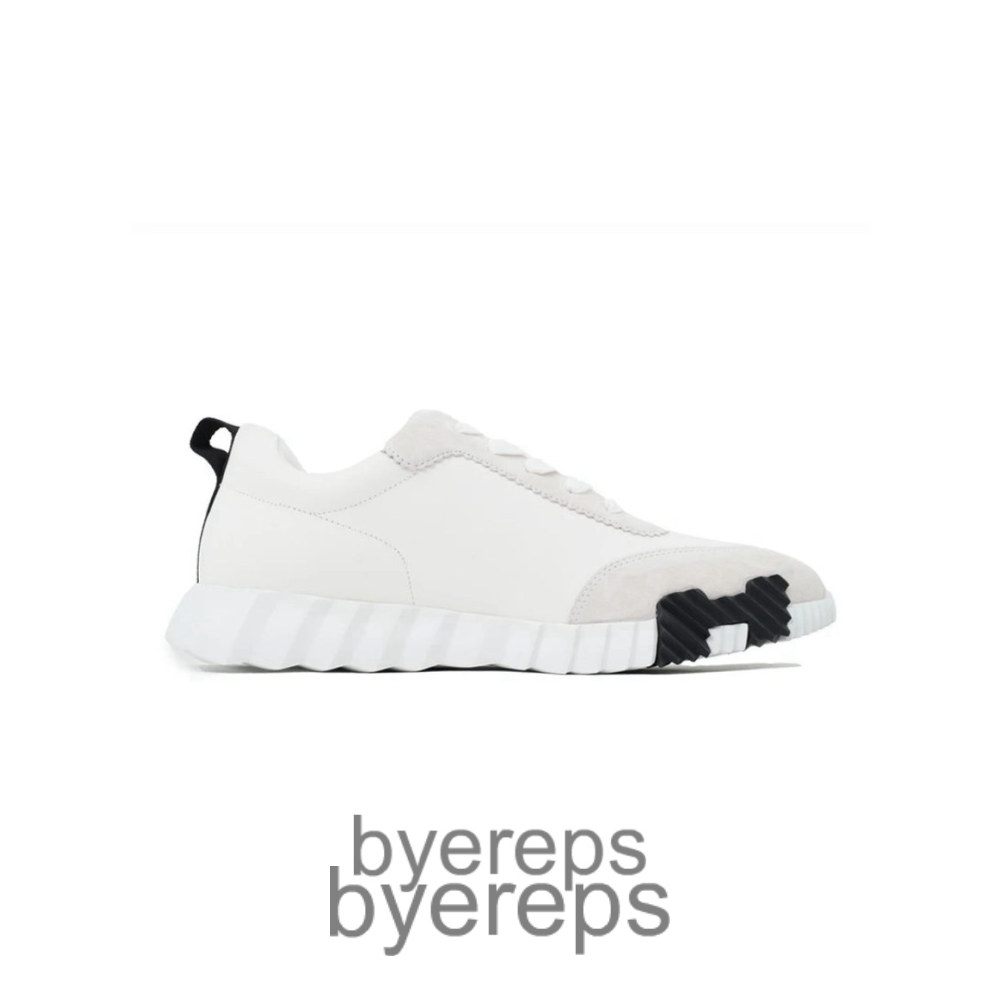Herms Bouncing Suede Sneaker White