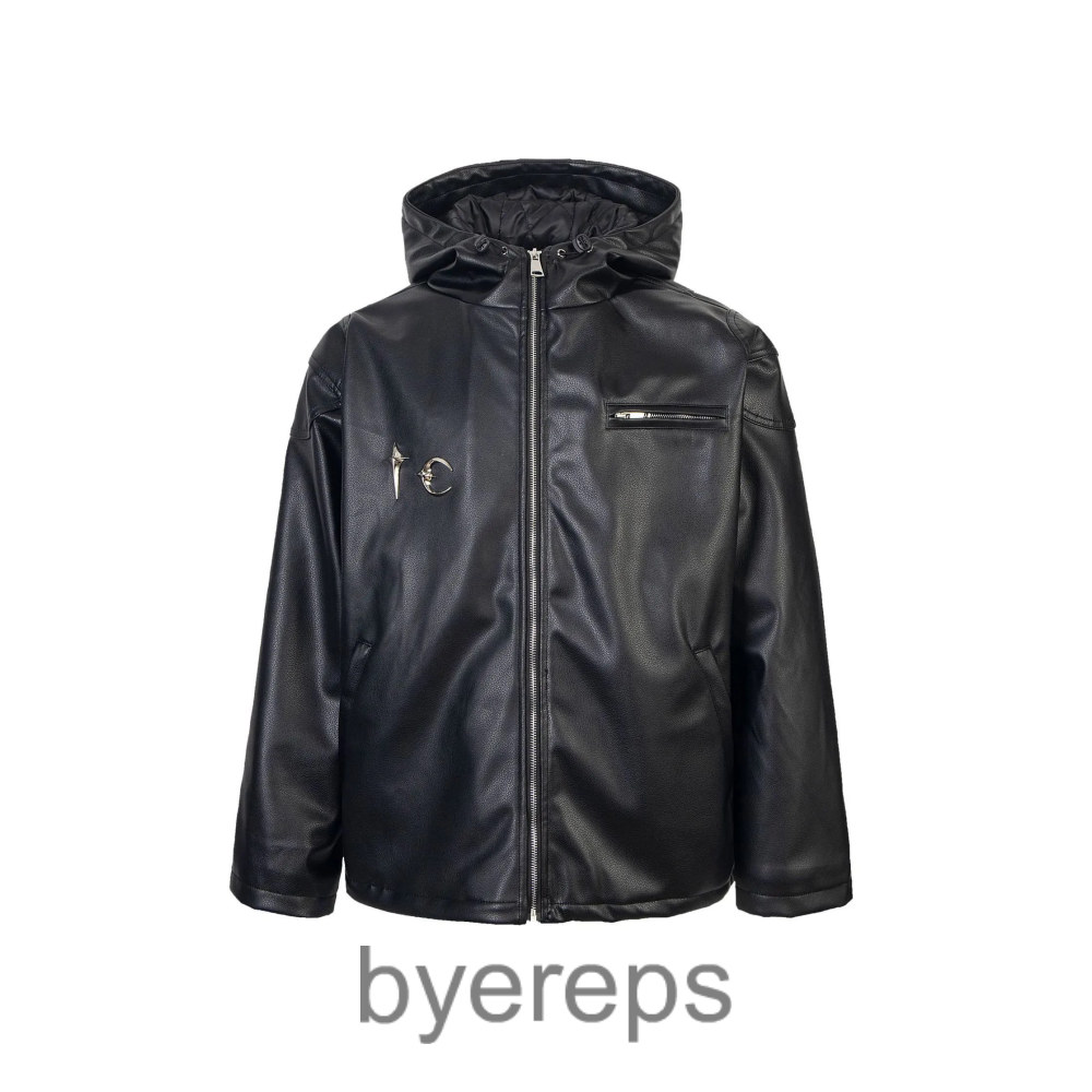 Unbranded hooded leather jacket — photo 3 of 4