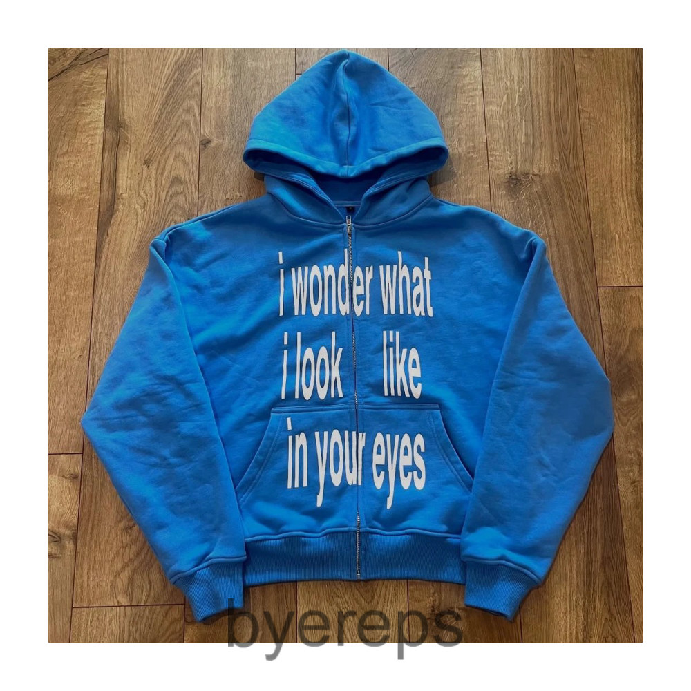 Unbranded I Wonder How I Look Like In Your Eyes Hoodie — photo 2 of 4