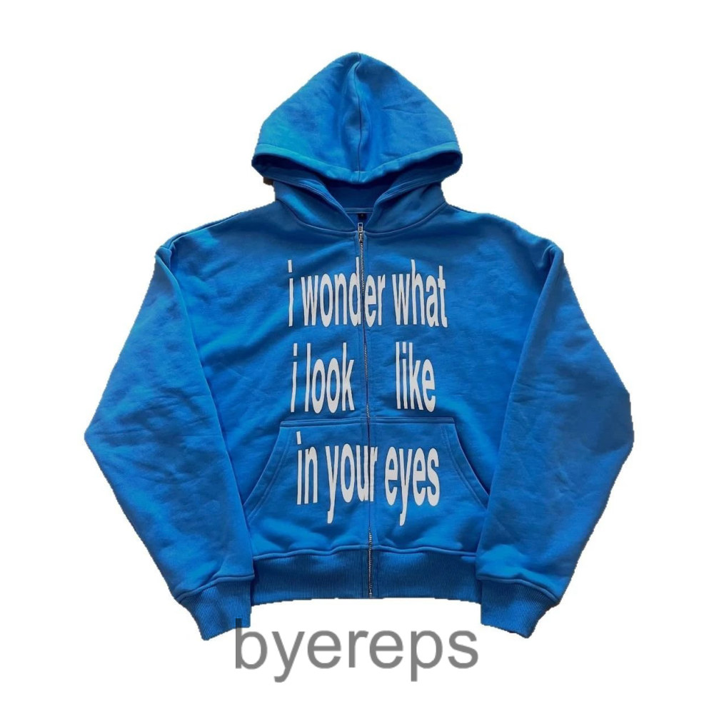 Unbranded I Wonder How I Look Like In Your Eyes Hoodie — photo 4 of 4
